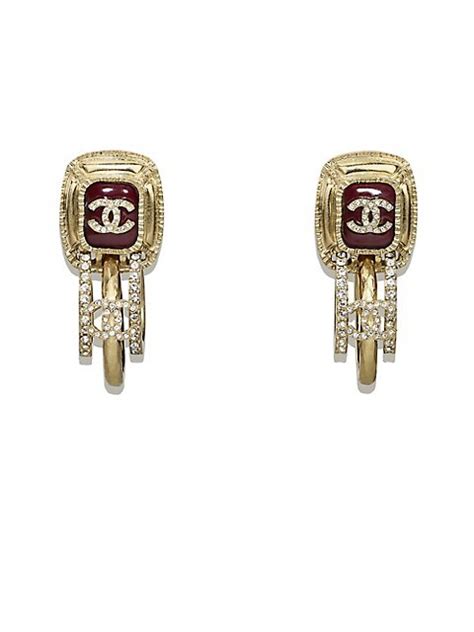 chanel earrings at saks|Chanel ring earrings.